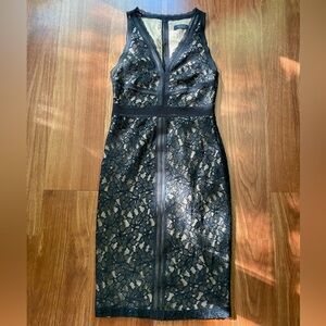 Bailey 44 Black Lace knee length dress size M (4-6)